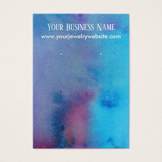 抽象芸術水彩耳飾りホルダー表示カード (正面)