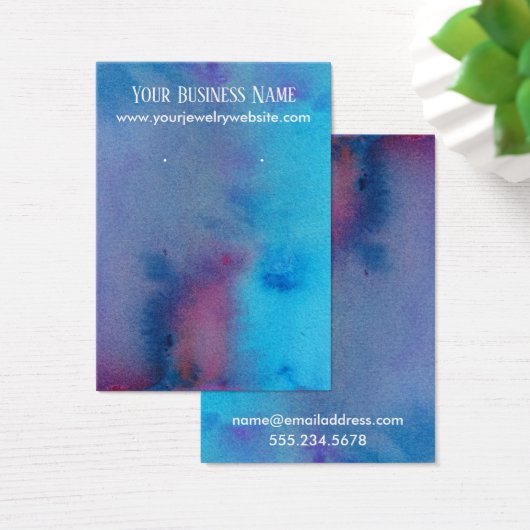 抽象芸術水彩耳飾りホルダー表示カード (デスク)