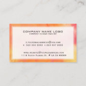 抽象芸術水彩背景オレンジと黄色 名刺 (裏面)