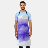 抽象芸術水彩背景画像（液体） エプロン (着用した状態)