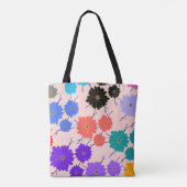 抽象芸術水彩背景(花デザイン) トートバッグ (裏面)