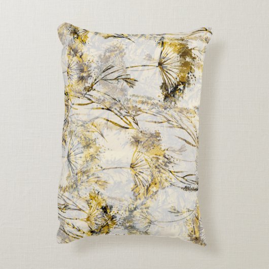 抽象芸術水彩背景：dandelion、juniper アクセントクッション (裏面(縦))