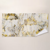 抽象芸術水彩背景：dandelion、juniper バスタオル (バスタオル)