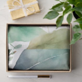 抽象芸術水彩自然コラージュ葉付き 薄葉紙 (ギフト)