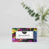 抽象芸術水彩花アーティストの名刺 名刺 (スタンド正面)