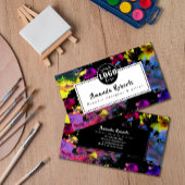 抽象芸術水彩花アーティストの名刺 名刺