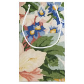 抽象芸術水彩花模様 スモールペーパーバッグ (裏面)