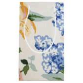 抽象芸術水彩花模様 スモールペーパーバッグ (正面)