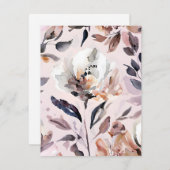 抽象芸術水彩花 シーズンカード (正面/裏面)