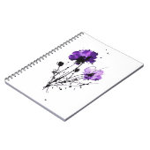 抽象芸術水彩花 ノートブック (左側)