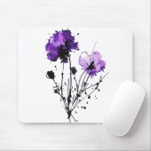 抽象芸術水彩花 マウスパッド (マウス)