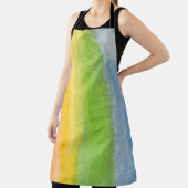 抽象芸術水彩虹色バックグラウンドバック エプロン (インサイチュ)