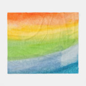 抽象芸術水彩虹色背景 フリースブランケット (正面(横))