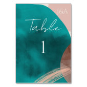 抽象芸術水彩表番号カード テーブルナンバー (正面)