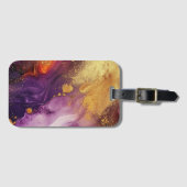 抽象芸術水彩設計 ラゲッジタグ (正面横)