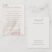 抽象芸術水彩赤面ジュエリー気に 名刺 (正面/裏面)