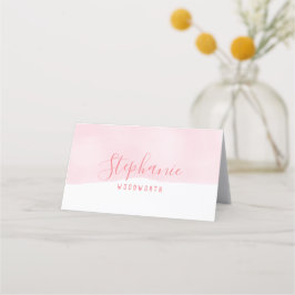 抽象芸術水彩赤面ピンク座席表 プレイスカード