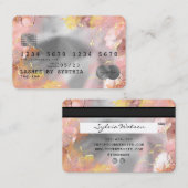抽象芸術水彩追加ロゴクレジットカードスタイル 名刺 (正面/裏面)