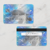 抽象芸術水彩追加ロゴクレジットカードスタイル 名刺 (正面/裏面)