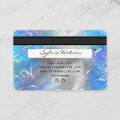 抽象芸術水彩追加ロゴクレジットカードスタイル 名刺 (裏面)