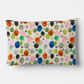 抽象芸術水彩金ゴールドグリッターアート+モノグラム アクセサリーポーチ (裏面)