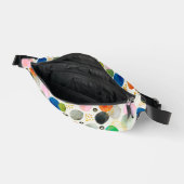 抽象芸術水彩金ゴールドグリッターアート+モノグラム ファニーパック (見開き)