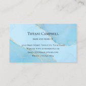 抽象芸術水彩金ゴールドグリッターメイクアップアーティスト 名刺 (裏面)