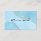 抽象芸術水彩金ゴールドグリッターメイクアップアーティスト 名刺 (正面)