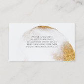 抽象芸術水彩金ゴールドグリッターモダン エレガント 名刺 (裏面)