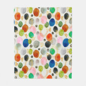 抽象芸術水彩金ゴールドグリッター芸術 フリースブランケット (正面)