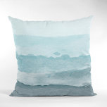抽象芸術水彩青海 クッション<br><div class="desc">美しい抽象芸術の水色の海の風景。青いパレットは、ビーチと海を思い出させる。</div>