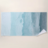抽象芸術水彩青海 ビーチタオル (正面)