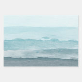 抽象芸術水彩青海 ラッピングペーパーシート (正面)