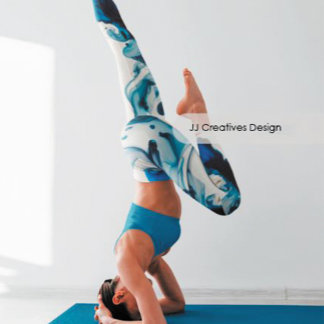 抽象芸術水彩青海 レギンス