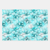 抽象芸術水彩青花 ラッピングペーパーシート (正面2)