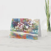 抽象芸術水彩風景ハッピーバースデーカード カード (正面)