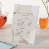 抽象芸術水彩高級金ゴールドサービス価格 台座サイン (インサイチュ)