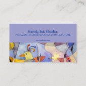 抽象芸術水彩鳥 名刺 (裏面)