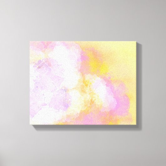 抽象芸術水彩 – オレンジ色の背景 キャンバスプリント (正面)