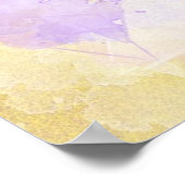 抽象芸術水彩 – オレンジ色の背景 ポスター (角)