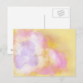 抽象芸術水彩 – オレンジ色の背景 ポストカード (正面/裏面)