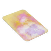 抽象芸術水彩 – オレンジ色の背景 マグネット (右側)