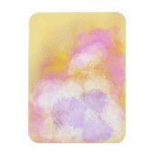 抽象芸術水彩 – オレンジ色の背景 マグネット (縦)