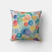 抽象芸術水彩 クッション (正面)