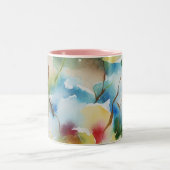 抽象芸術水彩 ツートーンマグカップ (中央)