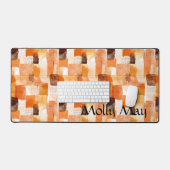 抽象芸術水彩、秋パレット デスクマット (キーボード&マウス)