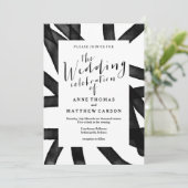 抽象芸術水彩|結婚式招待状 招待状 (スタンド正面)