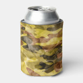 抽象芸術水彩:迷彩絞り染め 缶クーラー (缶正面)