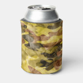 抽象芸術水彩:迷彩絞り染め 缶クーラー (缶裏面)
