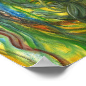 抽象芸術水彩byトビーミクル ポスター (角)